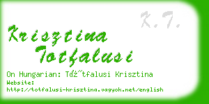 krisztina totfalusi business card